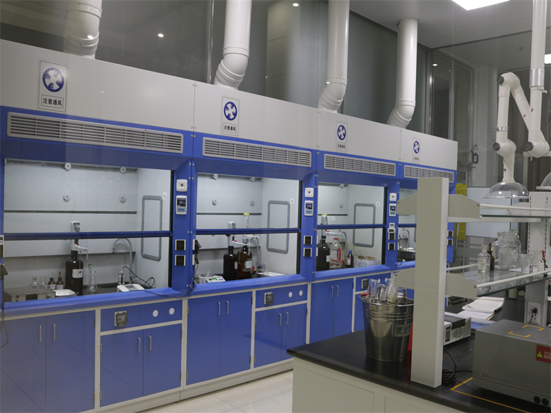 实验室全钢通风柜、万向罩、中央台、试剂架、vav集中排风系统
